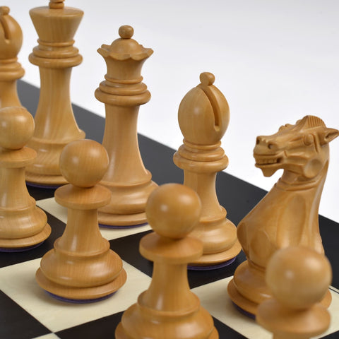 Heritage Chess Set Ebony & Boxwood with Maple/Poplar Board - Default Title - Purling London - Playoffside.com