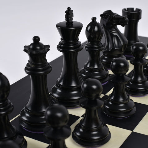 Heritage Chess Set Ebony & Boxwood with Maple/Poplar Board
