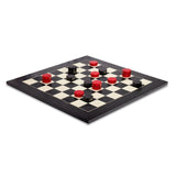 Stone Checkers Red & Black with Maple/Poplar Board