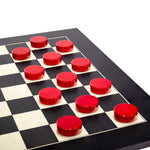 Stone Checkers Red & White with Maple/Poplar Board - Default Title - Purling London - Playoffside.com