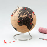 White Designed Cork Globe Available in 2 Colours & 3 Sizes - Cork / Large - Suck UK - Playoffside.com
