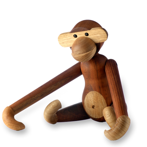 Kay Bojesen - Classic Oak Wooden Monkey From Kay Bojesen - Large / Teak Limba - Playoffside.com