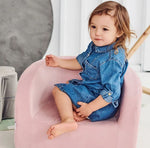 Child Armchair Velvet from 7 month plus - Navy Blue with stars - Misioo - Playoffside.com