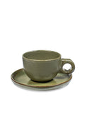 Coffee Stoneware Cups & Saucers Available in 2 Styles - Camo Green - Serax - Playoffside.com