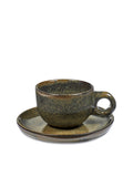 Coffee Stoneware Cups & Saucers Available in 2 Styles - Indi Grey - Serax - Playoffside.com