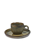 Espresso Stoneware Cups & Saucers Available in 2 Styles - Indi Grey - Serax - Playoffside.com
