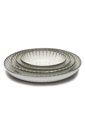 Inku Serving Bowls Available in 2 Colors & 2 Sizes - M/ White - Serax - Playoffside.com