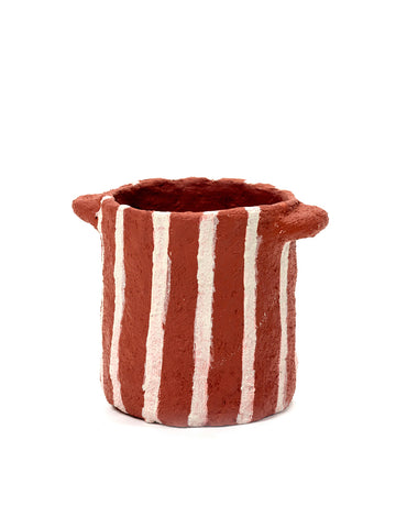 Serax - Pot Marie by Serax Available in 4 Styles - Reddish-brown / Vertical Stripes - Playoffside.com