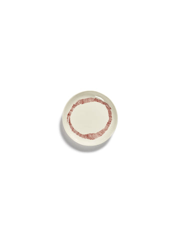 Ottolenghi Stoneware XS Plates Available in 6 Styles - White Swirl-Stripes Red - Serax - Playoffside.com
