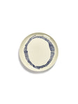 Ottolenghi Large Stoneware Plates Available in 8 Styles - White Swirl Stripes Blue - Serax - Playoffside.com