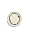 Ottolenghi Large Stoneware Plates Available in 8 Styles - White Swirl Stripes Blue - Serax - Playoffside.com