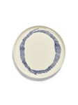 Ottolenghi Serving Plates Available in 2 Sizes & 12 Styles - White Swirl Blue Stripes/ M - Serax - Playoffside.com