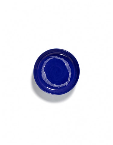 Ottolenghi Plates High Available in 6 Styles - Lapis Lazuli Swirl White Stripes - Serax - Playoffside.com