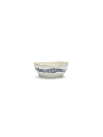 Ottolenghi Bowls Available in 2 Sizes & 6 Styles - White Swirl-stripes Blue / Large - Serax - Playoffside.com