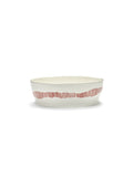 Salad Bowls Available in 3 Styles - White & Red Swirl-Stripes - Serax - Playoffside.com