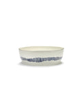 Salad Bowls Available in 3 Styles - White & Blue Swirl-Stripes - Serax - Playoffside.com
