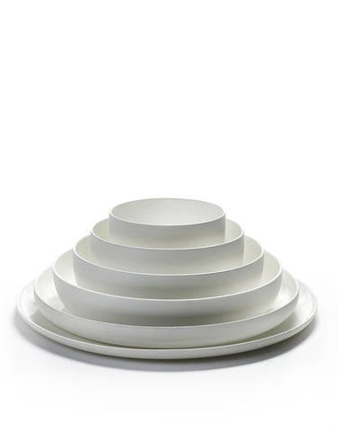Serax - White Porcelain High Plates Piet Boon Available in 6 Sizes & 2 Styles - Glazed / XS - Playoffside.com