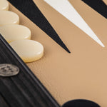 Mocha Leatherette Brown Backgammon Set