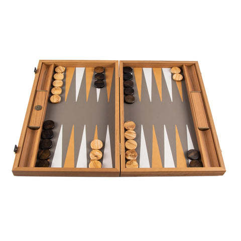 Grey Ostrich Tote Backgammon Set - Default Title - Manopoulos - Playoffside.com