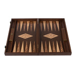 Wenge with Walnut Burl Backgammon Set Available in 2 Sizes - Large - Manopoulos - Playoffside.com