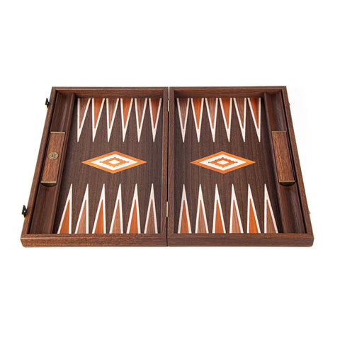 Manopoulos - Luxe Natural Walnut Burl Backgammon - Default Title - Playoffside.com