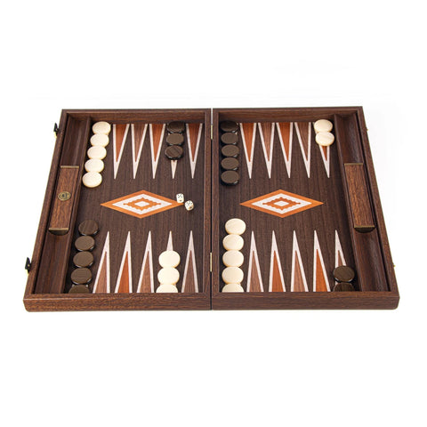 Luxe Natural Walnut Burl Backgammon - Default Title - Manopoulos - Playoffside.com