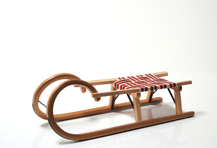 Sirch - Wooden Horned Design Sledge with Comfortable Seat Available in 2 Sizes - 100 - Playoffside.com