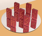 Simple Dominoes Set Made from Red Colour Wood Pieces - Default Title - PrintWorksMarket - Playoffside.com