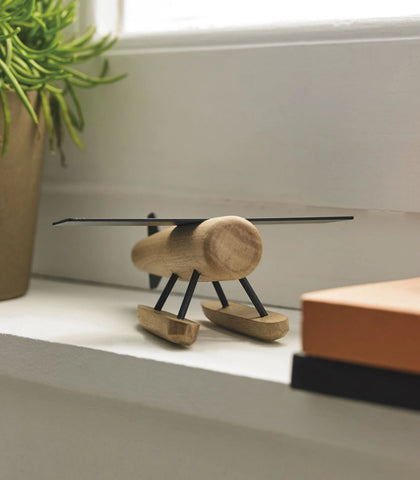 Madlab - Miniature Wooden Sea Plane Sculpture - Default Title - Playoffside.com