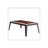 Rene Pierre - Steel Pool Table - white / grey / Red Cloth / With Top - Playoffside.com