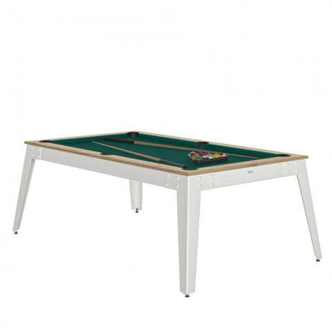 Rene Pierre - Steel Pool Table - Oslo / white / Green Cloth / With Top - Playoffside.com
