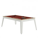 Steel Pool Table - Oslo / white / Red Cloth / Without Top - Rene Pierre - Playoffside.com