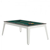Steel Pool Table - Anthracite / white / Green Cloth / With Top - Rene Pierre - Playoffside.com