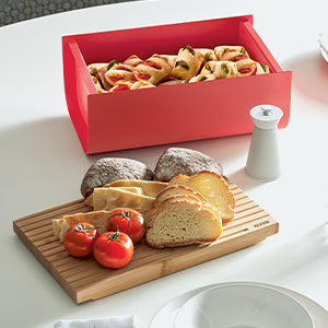 Alessi - Mattina Bread Bin From Alessi Available in 2 Colors - Red - Playoffside.com