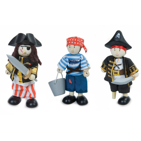 Le Toy Van - Set of 3 Pirates made from Wood Suitable from 3 years old - Default Title - Playoffside.com
