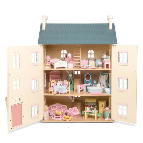 Cherry Tree Hall Wooden Doll House Suitable from 3 years old - Default Title - Le Toy Van - Playoffside.com