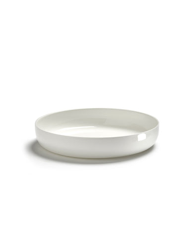 Serax - White Porcelain Deep Plates Available in 4 Sizes & 2 Styles - Glazed / L - Playoffside.com