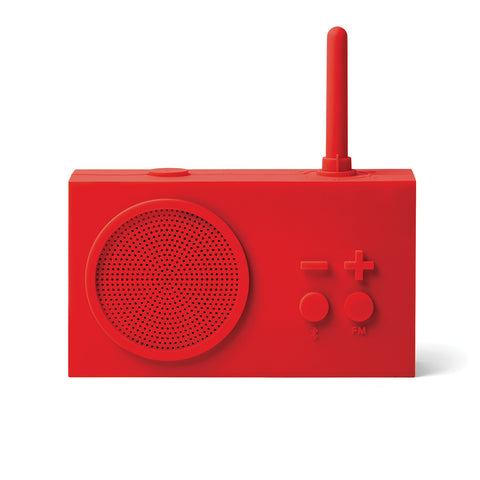 Lexon - Tikho 3 Waterproof FM/AM Radio & Bluetooh Speaker - Dark Red - Playoffside.com
