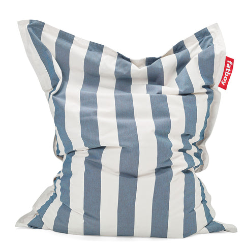 Original Outdoor Bean Bag Available in 10 Colors - Stripe Ocean Blue - Fatboy - Playoffside.com