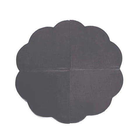 Misioo - Flower Design Child Playmat Suitable from Birth Available in 6 Colours 160cm - Grey - Playoffside.com