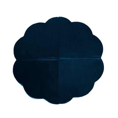 Misioo - Flower Design Child Playmat Suitable from Birth Available in 6 Colours 160cm - Navy Blue - Playoffside.com