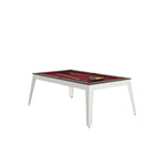 Steel Pool Table - Anthracite / white / Red Cloth / With Top - Rene Pierre - Playoffside.com