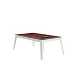 Steel Pool Table - Anthracite / white / Red Cloth / With Top - Rene Pierre - Playoffside.com
