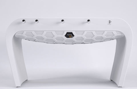 Debuchy By Toulet - Blackball Contemporary White Design Football Table - Long White Grip - Playoffside.com