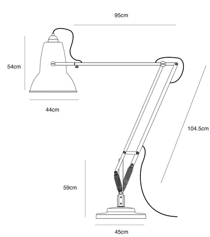 Anglepoise Original 1227 Giant Floor Lamp Available in 7 colours - Black - Anglepoise - Playoffside.com