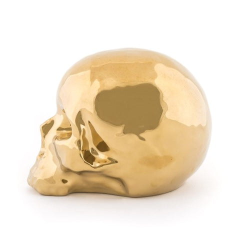 Golden Skull Made from Fine Porcelaine - Default Title - Seletti - Playoffside.com