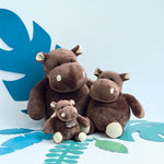 Cute Hippo Teddy Bear Suitable From Birth Available in 3 Sizes - 38 cm - Histoire d'Ours - Playoffside.com