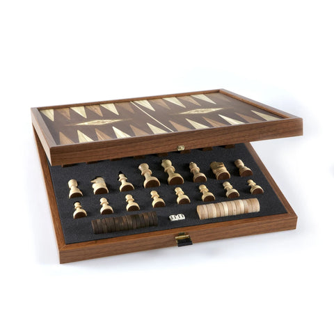 Manopoulos - 2 in 1 Combo Game Chess & Backgammon Set - Default Title - Playoffside.com