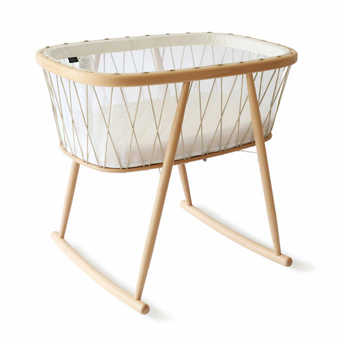 KUMI Baby Cradle with Organic Mattress Available in 3 Laces Colours - Desert - Charlie Crane - Playoffside.com