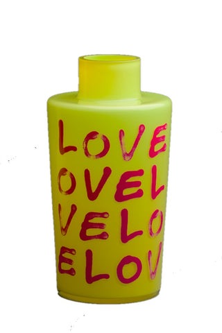 Qubus - Love Tall Vase Available in 3 colours - Yellow - Playoffside.com